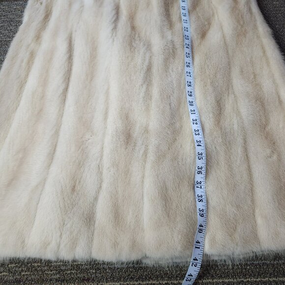 Vintage Eaton Salon White Fur Long Coat (XL - 42) - Picture 14 of 15